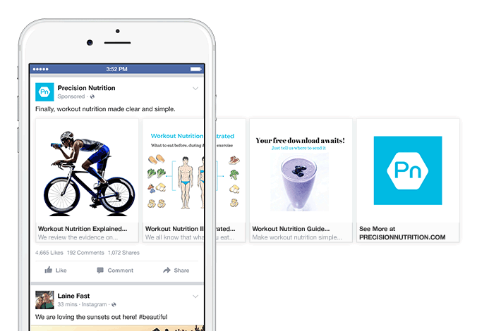 Facebook carousel